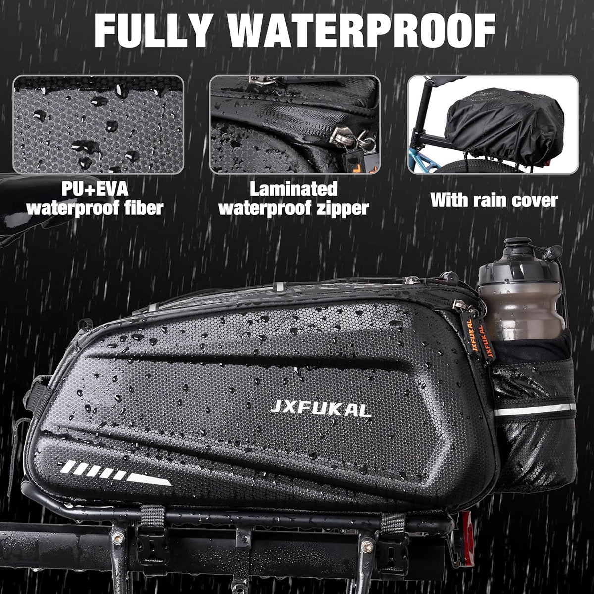 JXFUKAL Hard Shell Bike Trunk Bags – Kinzd