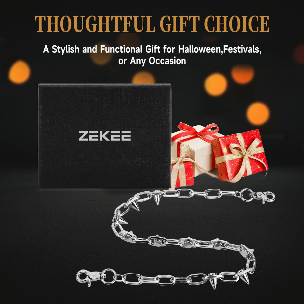 ZEKEE Wallet Chain | Rivet Punk Biker Pant Chain – Kinzd