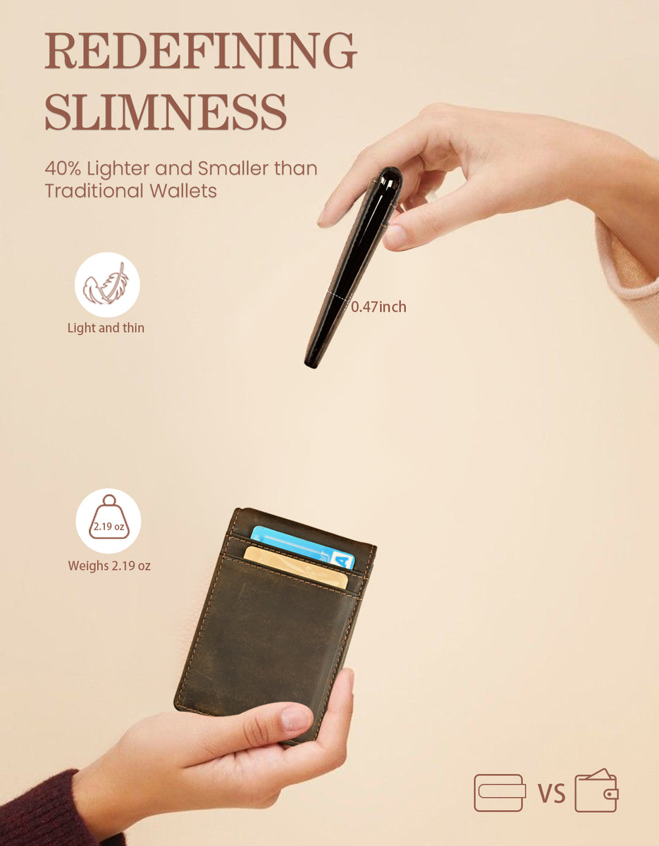 Kinzd Slim Bifold Wallet | Money Clip