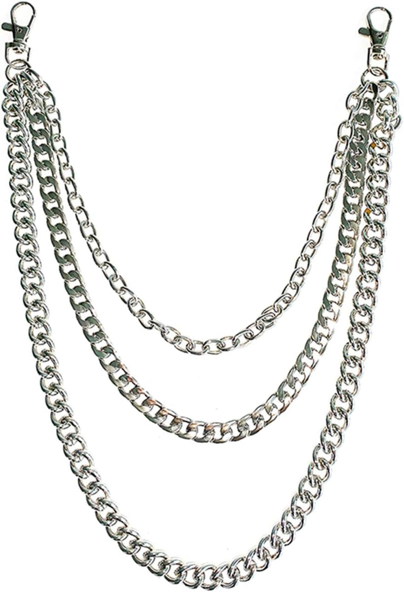 小物 walletchain +necklace Starchain World | Silver Crosses Wallet Chain - White | Jew…