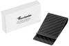 Travelambo Carbon Fiber Money Clip Front Pocket Wallet Minimalist Wallet Slim Wallet Credit Business Card Holder (CB black)