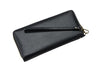 Chelmon Womens Wallet Leather RFID Blocking Purse Credit Card Clutch(01 Genuine leather black)
