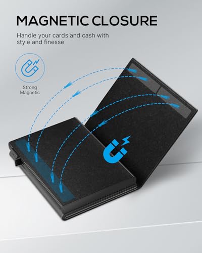 Mens Wallet Card Holder for AirTag - Smart Wallet with AirTag Holder