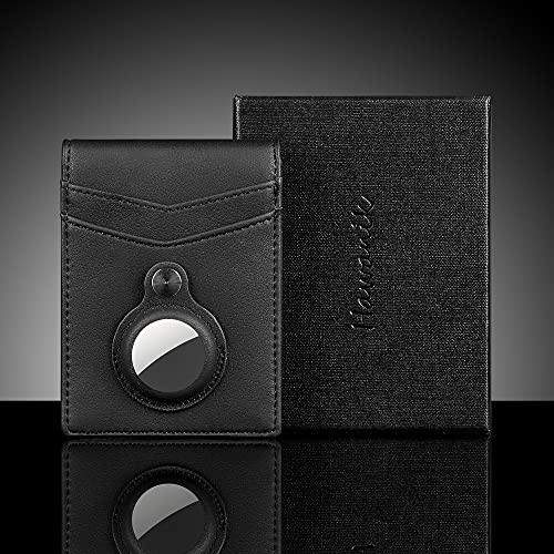 Hawanik Mens Slim Bifold Wallet With Integrated Case Holder for AirTag Oscar