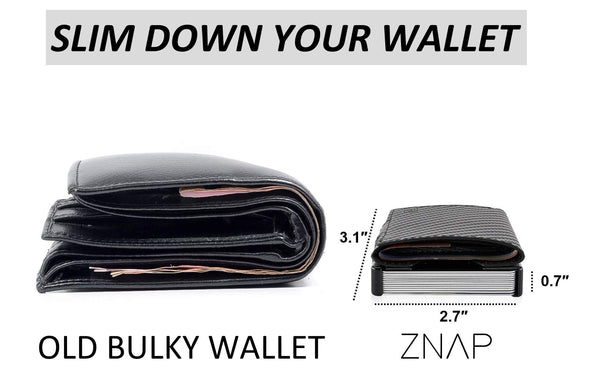 ZNAP Slim Metal Wallet for Men