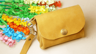 leather DIY retro folding handbags