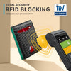 RUNBOX Wallet for Men Slim Rfid Leather 2 ID Window with Gift Box