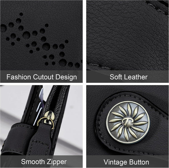 Small Wallet for Women Bifold RFID Blocking Card Holder Leather Wallets with Zipper Coin Pocket