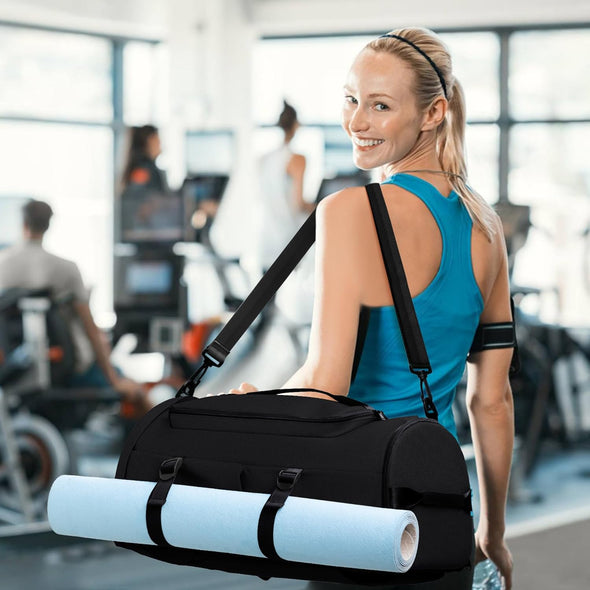 Gym Bag with Shoes Compartment - Duffle Overnight Bag for Men and Women, Travel Backpack with Wet Pocket, Sports Backpack with Upgraded Tear-Resistant Fabric - MIYCOO