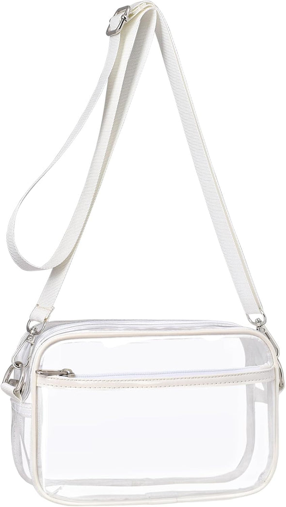 PACKISM Clear Bag for Stadium Events - Clear Purses for Women Stadium Crossbody Concert Bag for Game Day， Sports, Festival