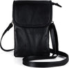Befen Genuine Leather Small Crossbody Bags for Women Cell Phone Bag Cross Body Purses,Silver Zipper