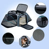 Cat Dog Carrier - Airline Approved Expandable Soft-Sided Pet Carrier with Removable Fleece Pad and Pockets, for Cats/Puppy and Small Animals Large(2 Side Expandable)
