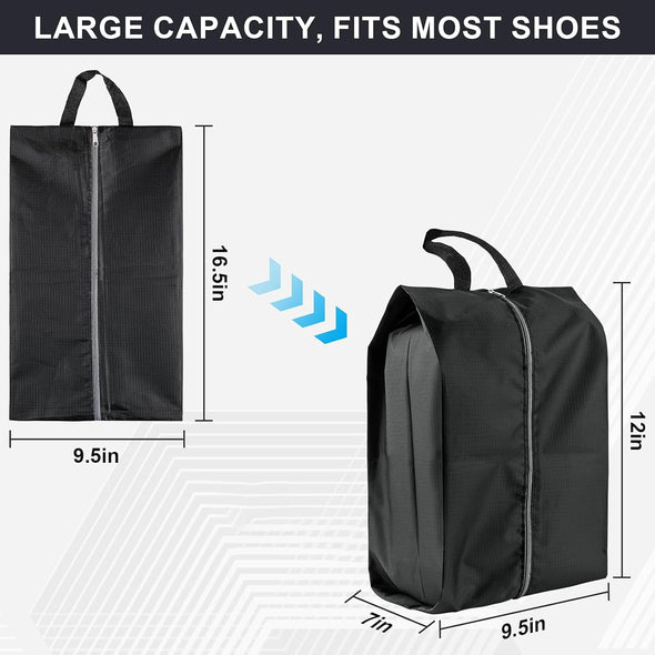 Shoe Bags for Travel, 4 Pack Extra Durable Travel Shoe Bags for Storage and Packing, Reusable Water-Proof Shoe Bag with Smooth Zipper, Portable Travel Essentials
