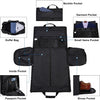 Garment Bags for Travel Large Suit Bag for Men Carry on Garment Bag Convertible Garment Duffle Bag with Shoes Compartment,2 in 1 Hanging Dress Suitcase Suit Travel Bags,Black