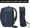 ECOHUB Travel Backpack 18X14X8 Spirit Airlines Personal Item Bag Carry on Backpack 13 Pockets Large Work Casual Daypack for Men Airline Approved Waterproof Gym Backpack with Charging Port, Blue