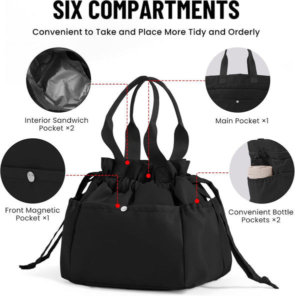 MAMONA Lunch Bag Women – Reusable Insulated Lunch Bag Stain-Resistant, Large Capacity Lunch Box for Women Perfect for Office Picnic Hiking