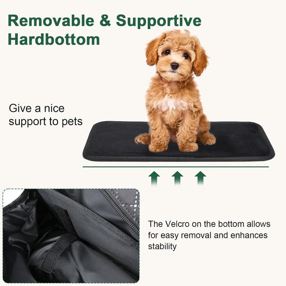 Pecute Dog Purse Carrier, Dog Carrier with Pockets for Small Dogs, Fits Dogs 5.5 Lbs to 11 Lbs, Lightweight Dog and Puppies Tote Bag Carrier, Outing, Travel, Vet, Black