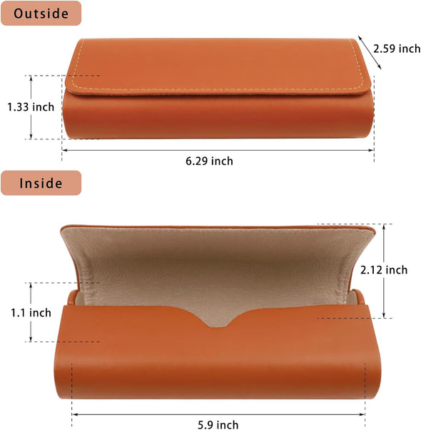 HSYMQ 3PCS Glasses Case, Eyeglasses Case Hard Shell, Sunglasses Case Reading Hard Glasses Cases for Women Men
