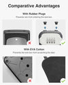 Puroma Lock Box, Key Lock Box Wall Mount & Portable Combination Lockbox with Resettable Code, Security Lockbox for outside House Keys, Apartment Realtors Spare Keys Storage (1 Pack, Gray)