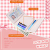 Sunwel Fashion Wallets Girls Cute Coquette Bow Small Wallet Aesthetic Card Holder ID Window Purse for Women (PINK)
