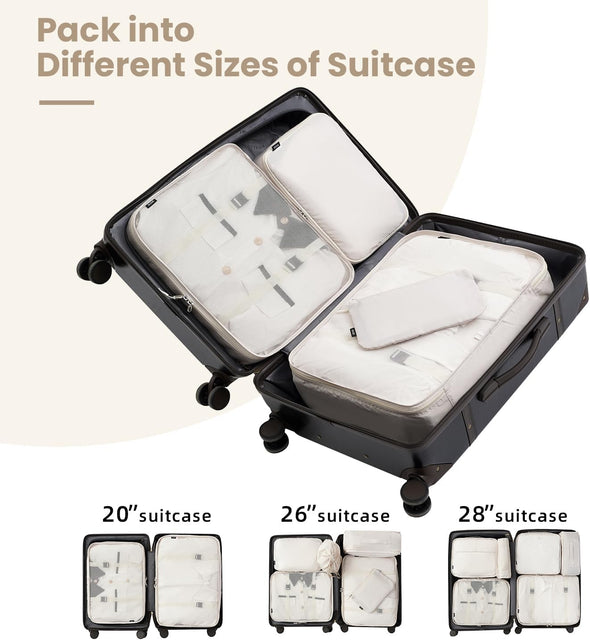 BAGAIL 6 Set/8 Set/10 Set Packing Cubes Various Sizes Packing Organizer for Travel Accessories Luggage Carry on Suitcase