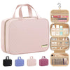 HOTOR Travel Toiletry Bag W/Hanging Hook - Spacious Toiletry Bag Essentials for Women & Men, Makeup Bag/Big Comparment, Waterproof for Travel Accessories, Medium, Pink
