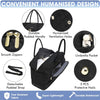 Large Women Travel Duffle Bag - Carry on Overnight Bag Weekend Travel Duffel Tote Bag Yoga Gym Bag with Wet Pocket Toiletry Weekender Overnight Bag for Travel Business Trips Sport Hospital Black