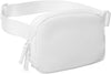 Belt Bag for Women Two-Way Zipper Cross Body Fanny Pack Fashion Waist Packs Everywhere Belt Bag with Adjustable Strap Gifts for Teen Girls Women Men (White)