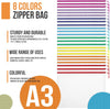 24Pcs Mesh Zipper Pouch File Bags Puzzle Storage Bags, A3 17X12 Inches Large Reusable Zipper Pouches for Organizing Classroom Board Game Organization