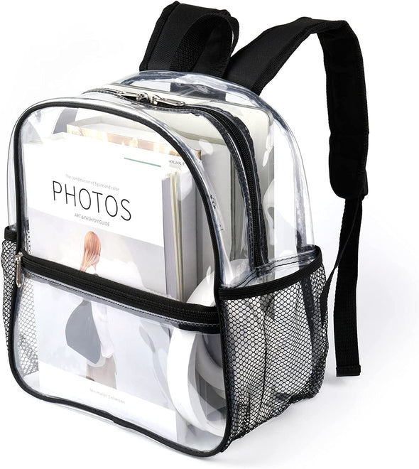 Keepcross 12X6X12 Clear Backpack for Stadium Events Clear Bag Stadium Backpack Mini Small for Sports Events Concerts Festivals Games, Women Men