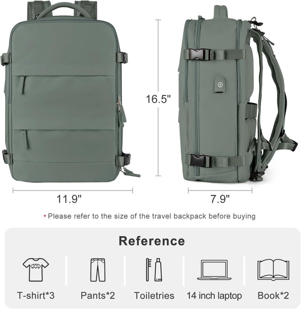 Coofay Travel Backpack for Women Men Airline Approved Carry on Backpack Flight Approved Waterproof Sports Luggage Backpack Casual Daypack Small Hiking Backpack