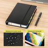 Maxgear Business Card Book, 180 Cards Organizer for Men & Women, Portable Name Card Holders Binder File for Business Cards, 5 Color Index Tabs, Polypropylene, Black