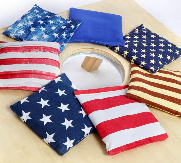 SPORT BEATS Cornhole Bags Set of 8 Regulation Weight & Size Corn Hole Bags Bean Bags for Cornhole Game Includes Carry Case