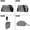 Bum Bags for Women Crossbody,Nylon Checkered Crossbody Bag Large Sling Bag Checkered Purse Oversized Slouchy Belt Bag
