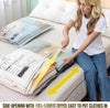 TAILI-LONG SIDE ZIP 8 Pack Vacuum Storage Bags, Vacuum Seal Bags for Clothing (39X28 Inches), Jumbo Storage Space Saver for Beddings, Comforters, Blanket, Pillows and Clothes