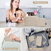 MAGEFY Small Makeup Bag for Purse Mini Cosmetics Bag Corduroy Cute Cosmetic Pouch for Women with Slip-In Pockets