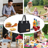 Lunch Bag for Women/Men,Waterproof Reusable Portable Lunch Tote,Lunch Box Bag.Thermal Cooler Bag Ideal for Work/Party/L/Travel/Picnic (Light Black)