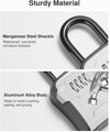 Puroma Lock Box, Key Lock Box Wall Mount & Portable Combination Lockbox with Resettable Code, Security Lockbox for outside House Keys, Apartment Realtors Spare Keys Storage (1 Pack, Gray)