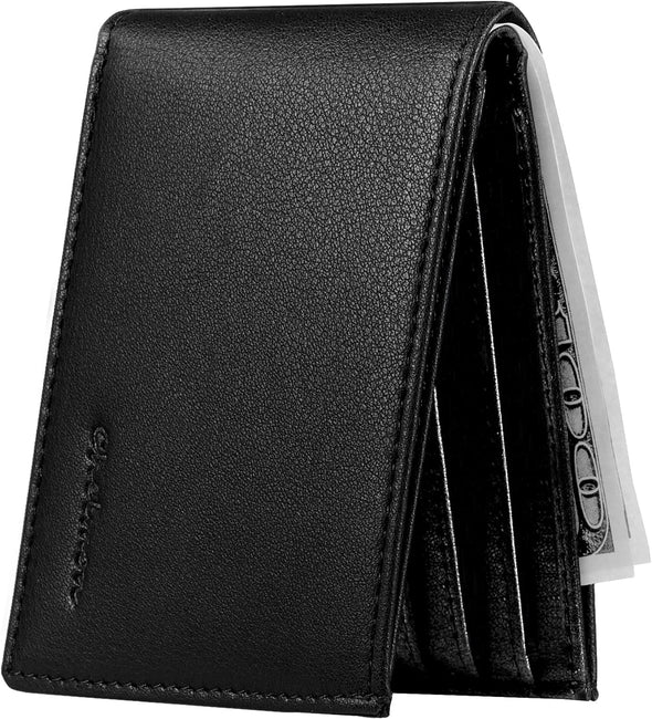 Slim Wallet for Men ID Window with RFID Blocking Front Pocket Minimalist Bifold Bussiness Card Holder Gift for Men