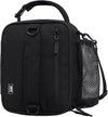 MIER Expandable Lunch Bag Insulated Lunch Box for Men to Work Travel Portable Lunchbox Bags with Shoulder Strap and Water Bottle Holder, Black
