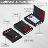 Wallet for Men Wallet with Slim Pop up Card Holder 9-13 Cards, Bifold Minimalist Smart Wallet RFID Blocking Credit Card Holder with ID Window & Stretchable Cash Slot Compact Metal Aluminum Card Case