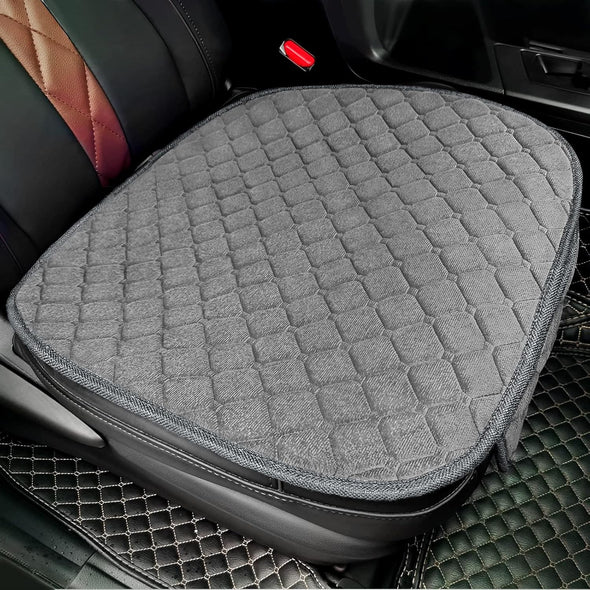 Surpassme 2 Comfortable Car Seat Covers Universal Front Seat Coves for Car Accessories with Storage Pockets, Padded Car Interior Covers for Automotive, SUV, Truck, and Van (Grey)