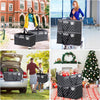 Extra Large Moving Bags, Heavy-Duty Storage Totes with Zipper Top and Sturdy Handles, Moving Supplies for Space Saving and Packing, Collapsible Storage Bags, Black & Gray, 88L, 6-Pack