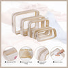 TSA Approved 5-Piece Diaper Bag Organizer Pouch Set Clear Waterproof TPU Kids Toiletry Storage Set Travel Packing Clutch Cube Bags for Baby Nursing