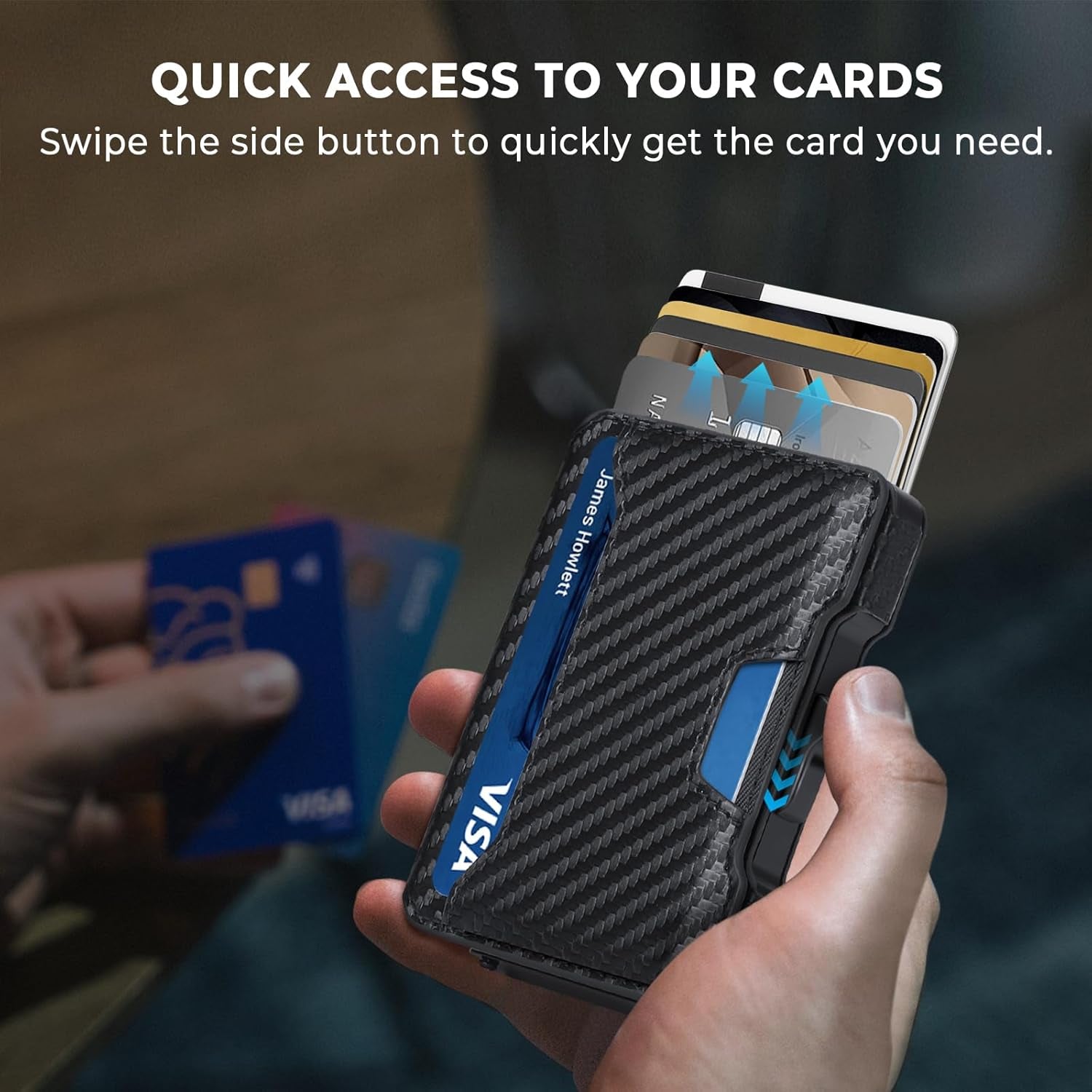 BESSIO Aluminum Pop Up Wallet with Money Clip Kinzd BESSIO Aluminum Pop Up Wallet with Money Clip Kinzd