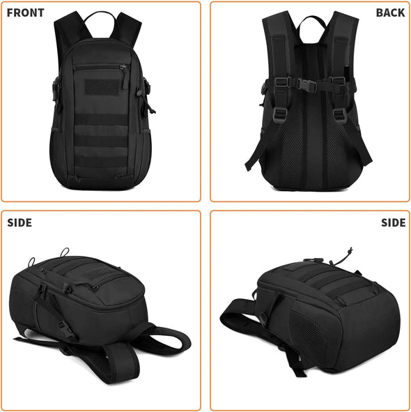 HUNTVP 10L/20L Mini Daypack Military MOLLE Backpack Rucksack Gear Tactical Assault Pack Bag for Hunting Camping Trekking