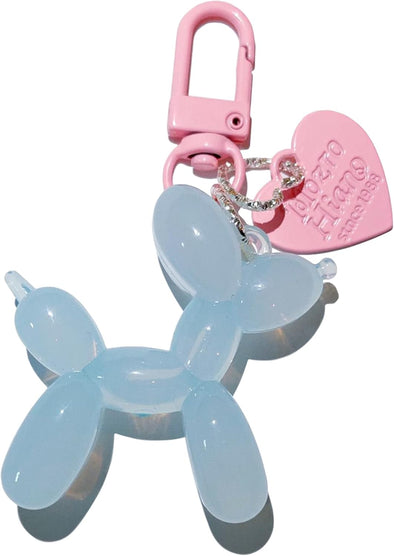 LAEKOU Jelly Balloon Dog Design Keychain for Women, Cute Girls Key Chain, Bag Charms Accessories for Car Purse Backpack