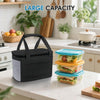 Reusable Lunch Box Lunch Bag for Women Men Insulated Lunch Bag Women Lunch Cooler Tote Bags for Office Work Picnic Outdoor Travel, Black