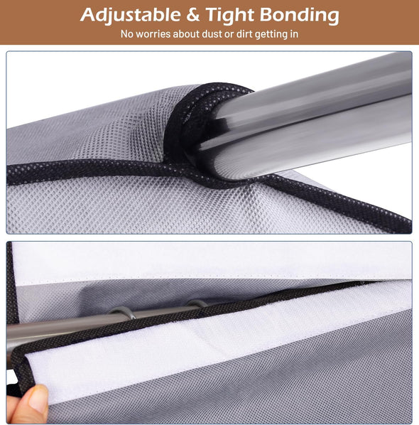 MISSLO 43" Hanging Garment Bags for Hanging Clothes Fully Enclosed Coat Bags for Closet Storage Clothes Cover with Large Clear Window and 3 Zippers (Rack Not Included), 2 Packs