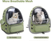 Cat Backpack Carrier, Breathable Cat Carrier Large Space Bubble Pet Backpack for Kitty Small Dog up to 15Lbs, Transparent & Foldable Pet Carrier for Travel Hiking